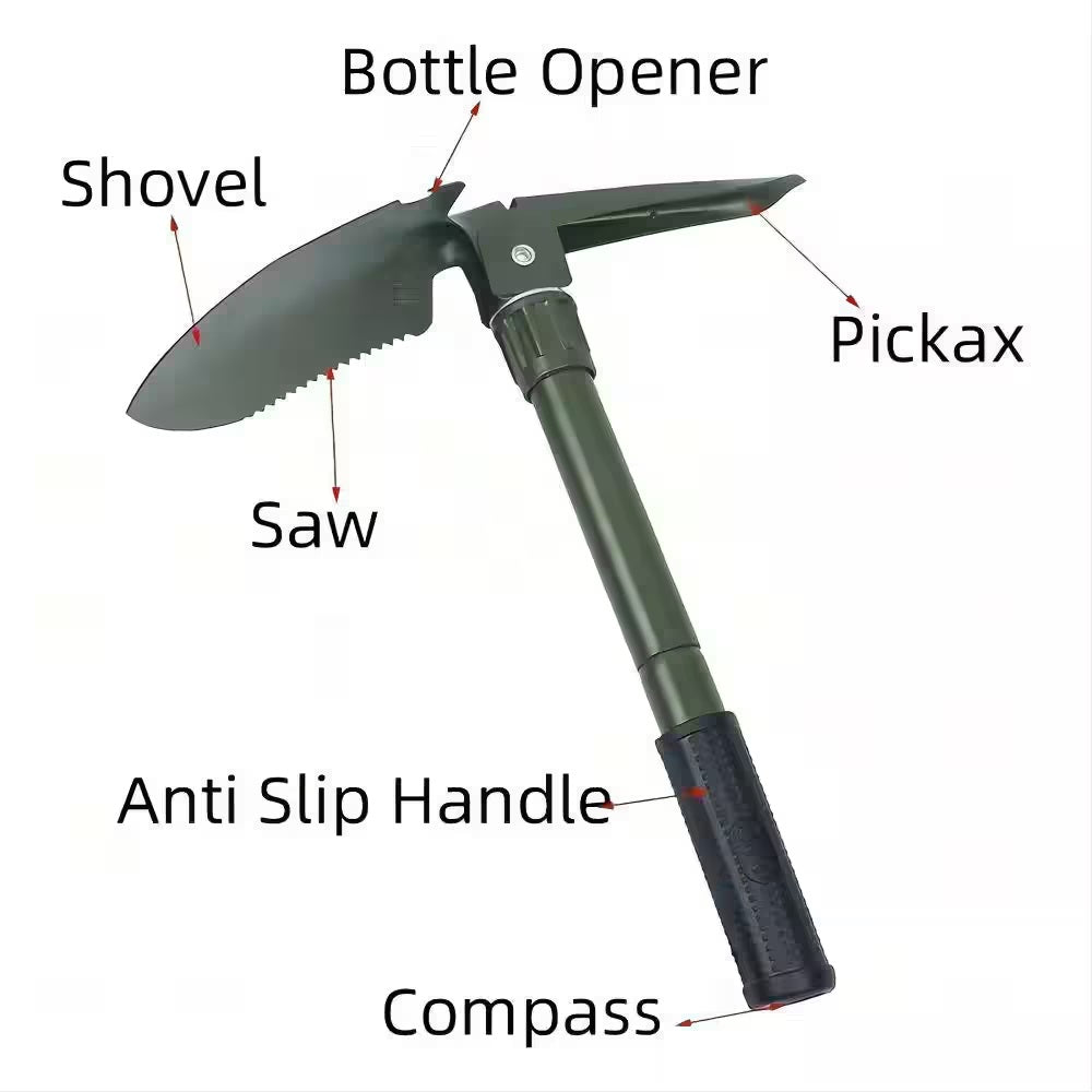 15 in. Green Emergency Shovel